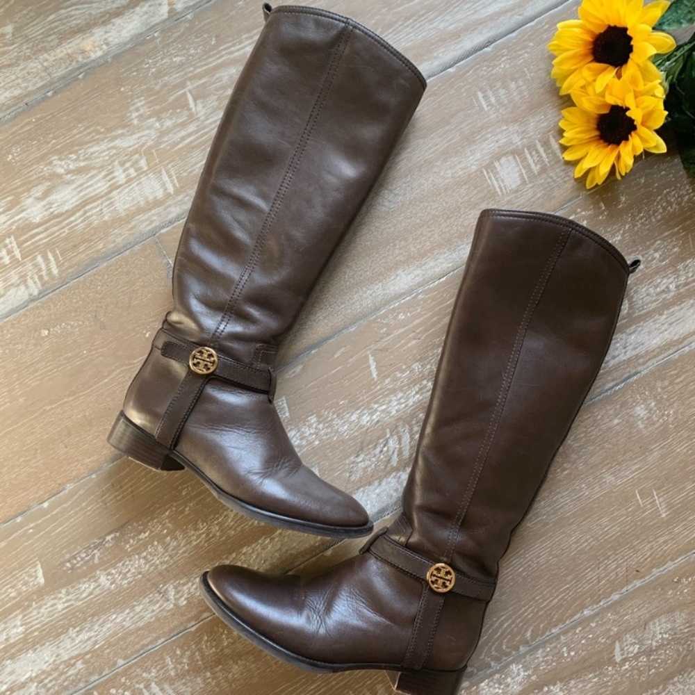 Tory Burch dark brown knee high riding boots - 7.5